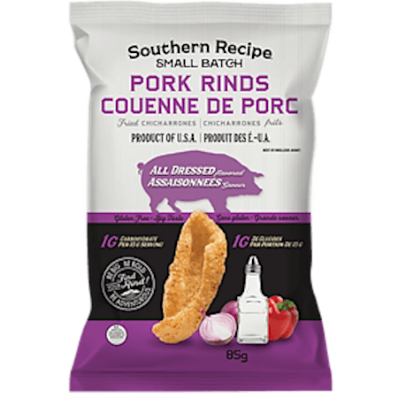 Gluten Free Flavoured Pork Rinds - All Dressed with Smoke Flavor